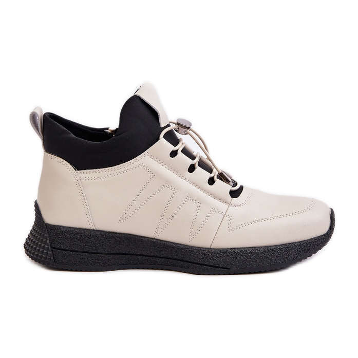 Deportivas Piel Aislante Con Cremallera Artiker 55C0038 Beige