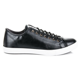 Mckeylor Zapatillas de piel ecológica negro