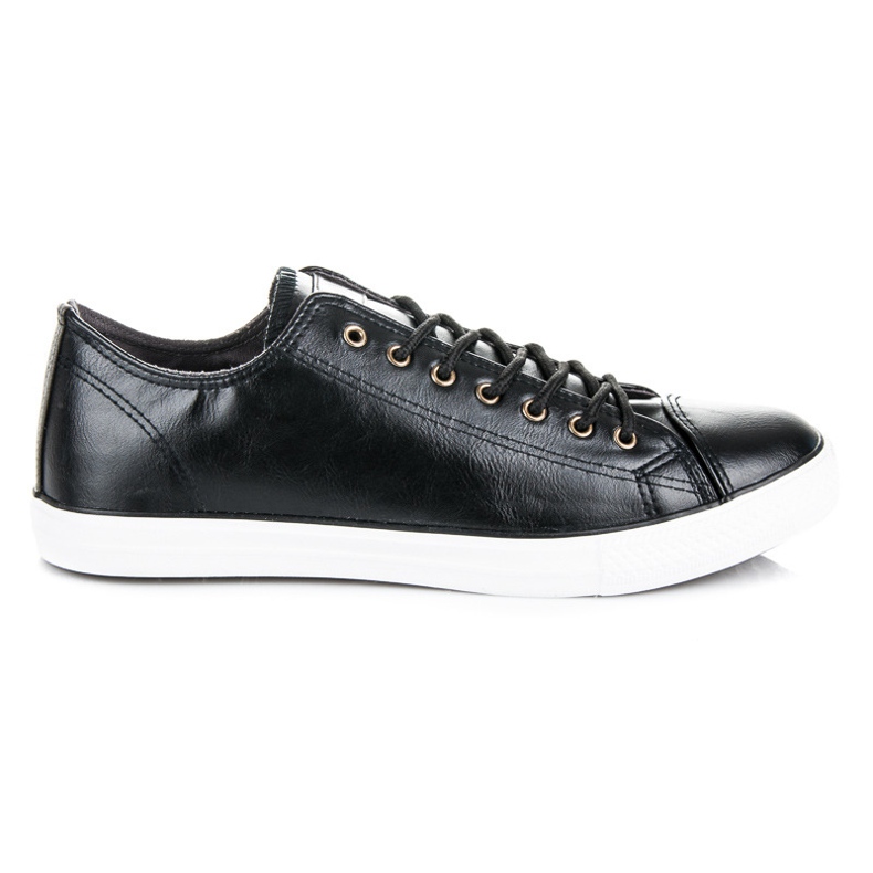 Mckeylor Zapatillas de piel ecológica negro