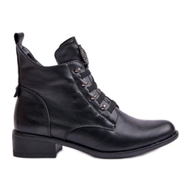 Jezzi Botines Bajos Aislantes Con Cremallera Con Adorno, Negro Nevalia