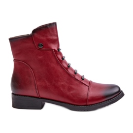 Jezzi Botas planas aislantes de mujer, burdeos Labise rojo