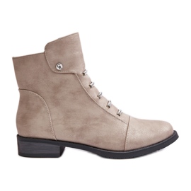Jezzi Botas planas de mujer con aislamiento Labise beige