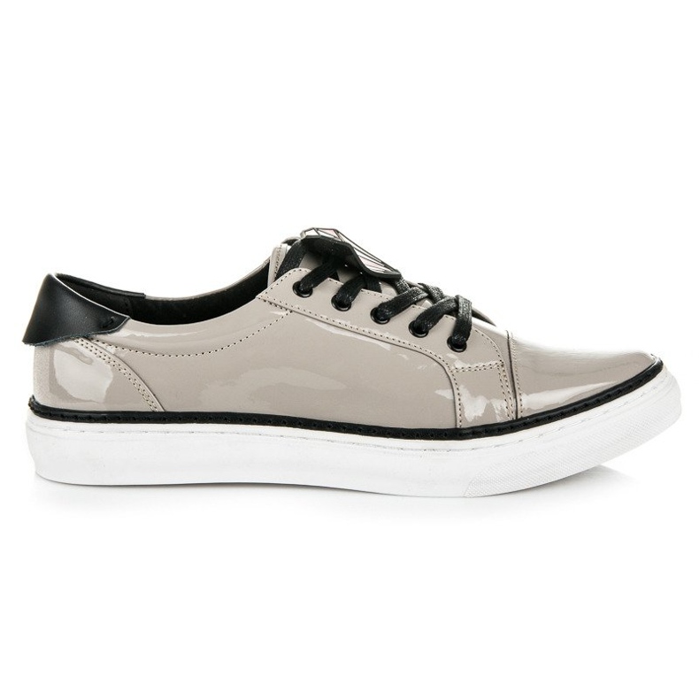 Betler Zapatillas deportivas lacadas con diamantes gris