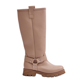Botas Altas Mujer Piel Lewski 3615 Beige