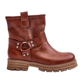 Botas Planas Mujer Piel Lewski 3610 Marrón