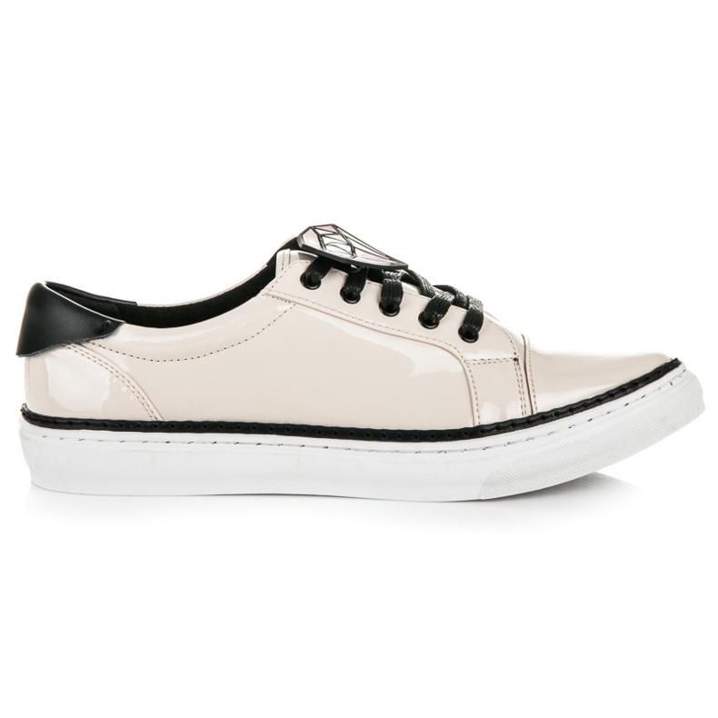 Betler Zapatillas deportivas lacadas con diamantes marrón