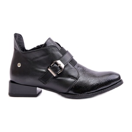 Botas Bajas De Piel Con Cremallera Maciejka 06692-01 Negro