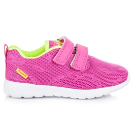 American Club Zapatillas rosa con velcro