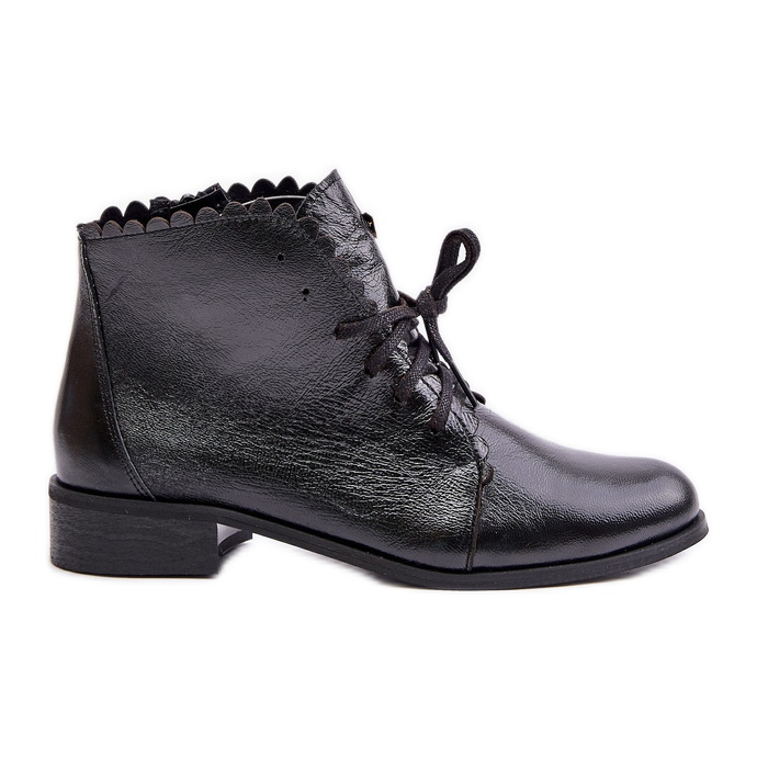 Zazoo 2964 Botas Planas de Piel, Negro