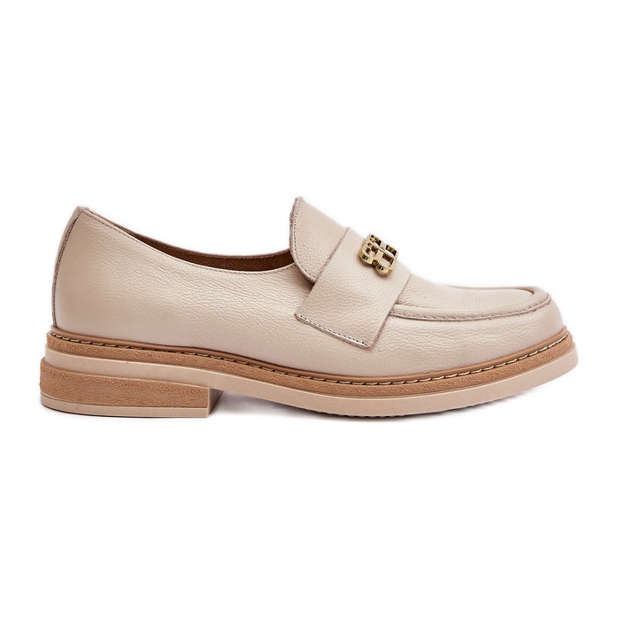 Zazoo 20174 Zapatos Planos Mujer Piel Elegante, Beige Zazoo 20174 Zapatos Planos Mujer Piel Elegante, Beige