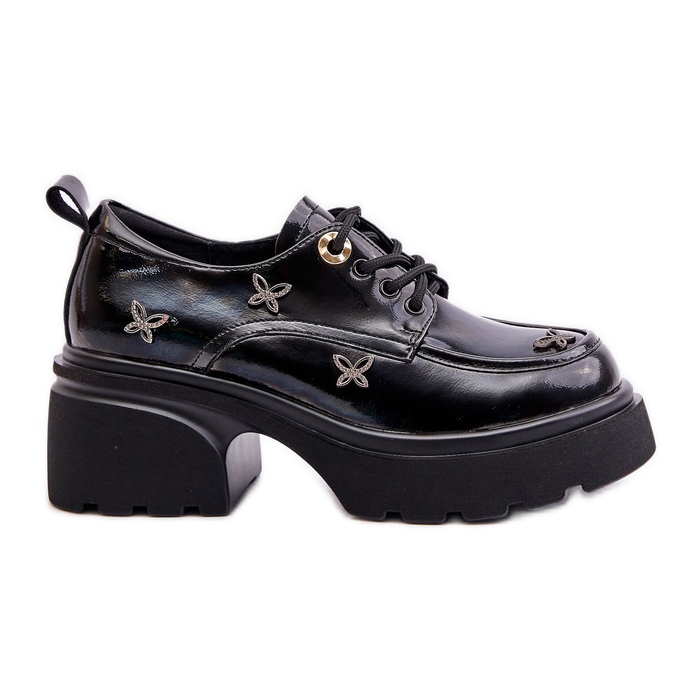 Zapatos Mujer Charol Con Adornos Piel Natural Artiker 55C0419 Negro