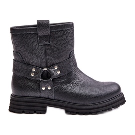 Botas Planas Mujer Piel Lewski 3610 Negro