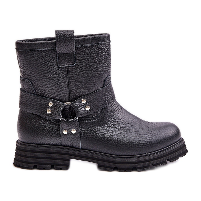 Botas Planas Mujer Piel Lewski 3610 Negro