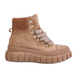 Botas Trapper Aislantes para Mujer con Plataforma, Marrón Alcyhen