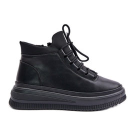 Deportivas Ligeras de Piel con Plataforma Artiker 55C1041 Negro