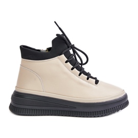 Deportivas Ligeras de Piel con Plataforma Artiker 55C0554 Beige Deportivas Ligeras de Piel con Plataforma Artiker 55C0554 Beige
