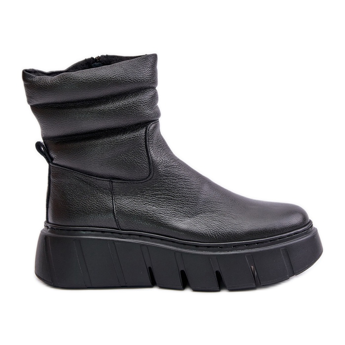 Zazoo 60512 Botas Mujer De Piel Con Cremallera, Forradas Con Fieltro, Negro