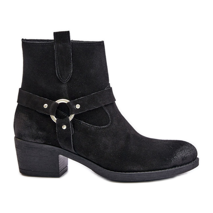 Zazoo 60477 Botines de tacón alto con aislamiento de ante, negro