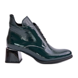 Zazoo 60504 Botines De Charol, Aislados, Verde Oscuro