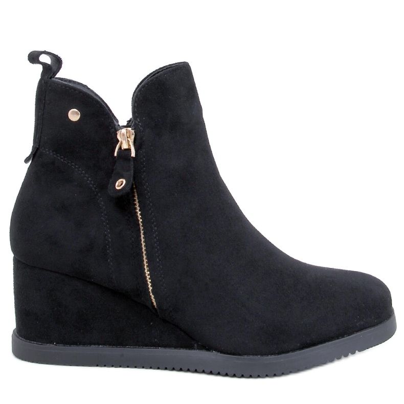 Paxten Botines cuña ante negro Paxten Botines cuña ante negro