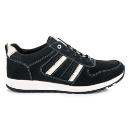 Mazaro Zapatos de cuero negro