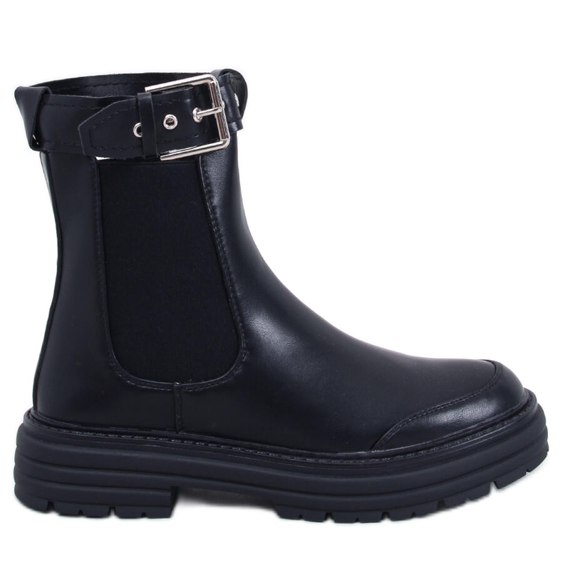Botas Chelsea de mujer Stoke Black Pu negro
