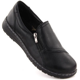 Zapatos altos cómodos de mujer, negros Potocki 90308