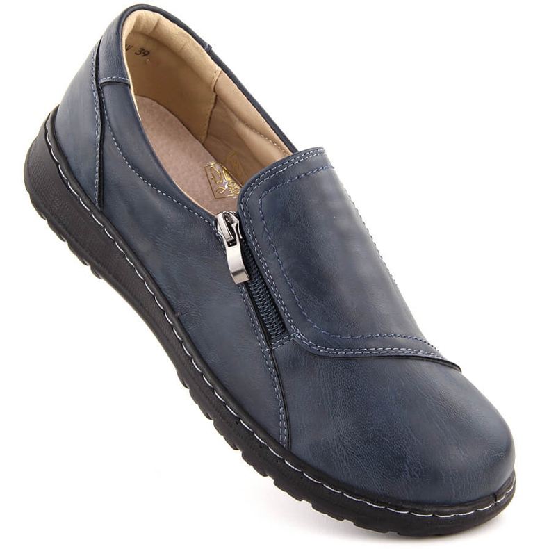 Zapatos altos cómodos de mujer, azul marino Potocki 90308