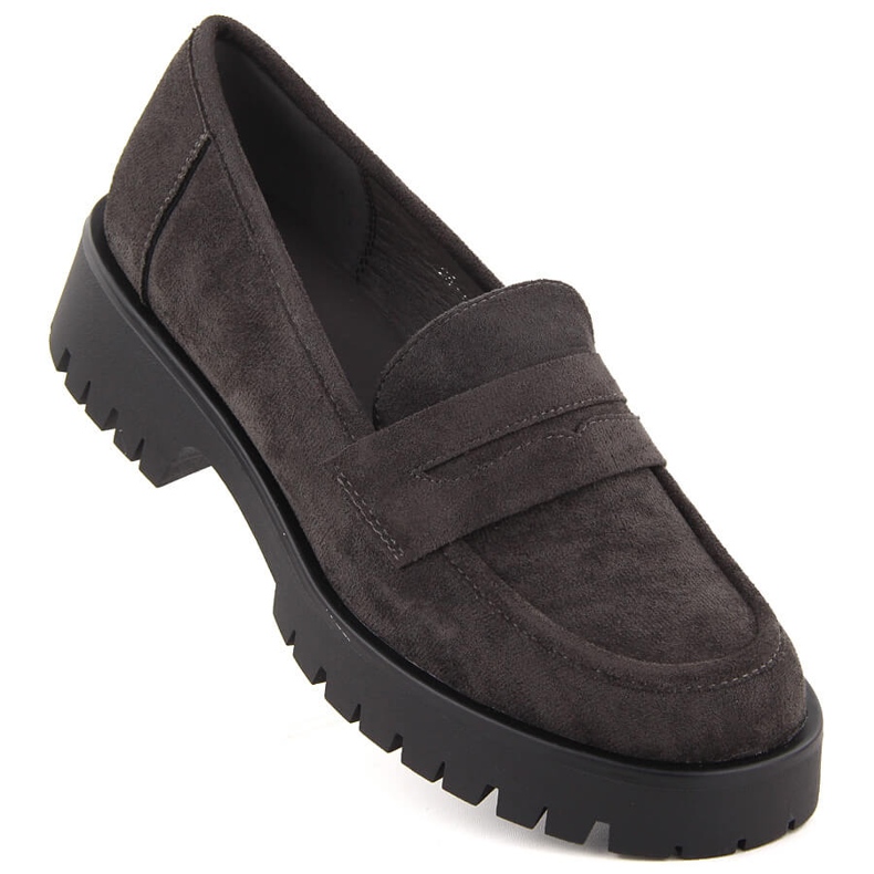 Mocasines de ante para mujer, gris Potocki 12437