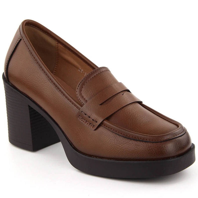 Zapatos de mujer con tacón alto, marrón Potocki 12451 Zapatos de mujer con tacón alto, marrón Potocki 12451