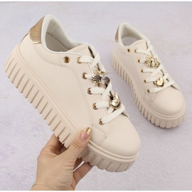 News Deportivas mujer plataforma beige NOVEDAD 4756