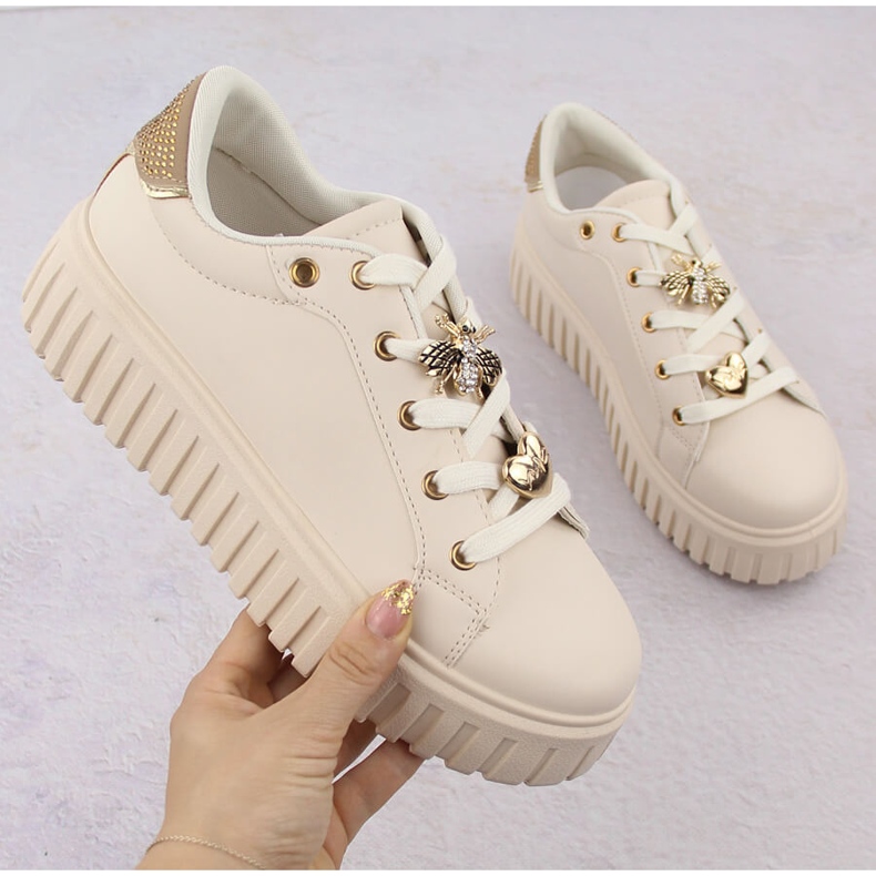 News Deportivas mujer plataforma beige NOVEDAD 4756