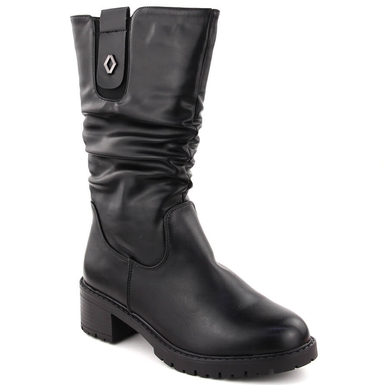 Botines de tacón para mujer, negro, Unisoft 7993
