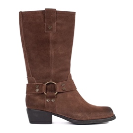 Botas cowboy mujer Sergio Leone piel marrón