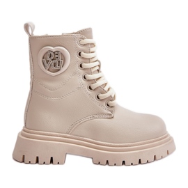 Botas Niña Evaliraea Beige con Forro Pelo y Cremallera