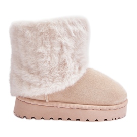 Botas de nieve para niños con pelo, beige claro Crisie