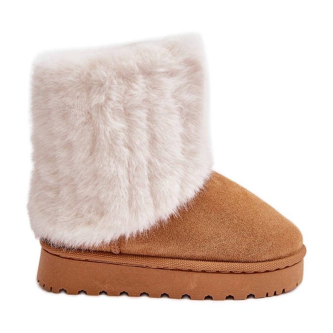 Crisie Botas De Nieve Infantil Con Pelo Camel marrón
