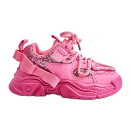 Zapatillas Infantiles Decoradas con Lentejuelas, Rosa Liatoma