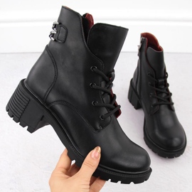 Botines de mujer de piel negra Filippo DBT6491 negro