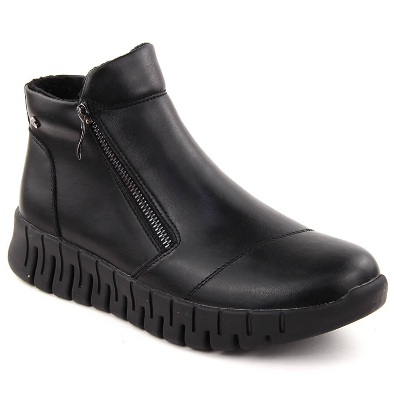Botines de mujer de piel negra con plataforma de Filippo DBT6345 negro