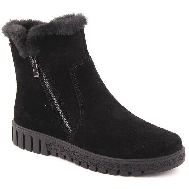 Botas de mujer de piel ante negro con pelo Filippo DBT6362