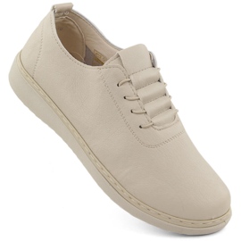 Zapatos cómodos de mujer beige Unisoft