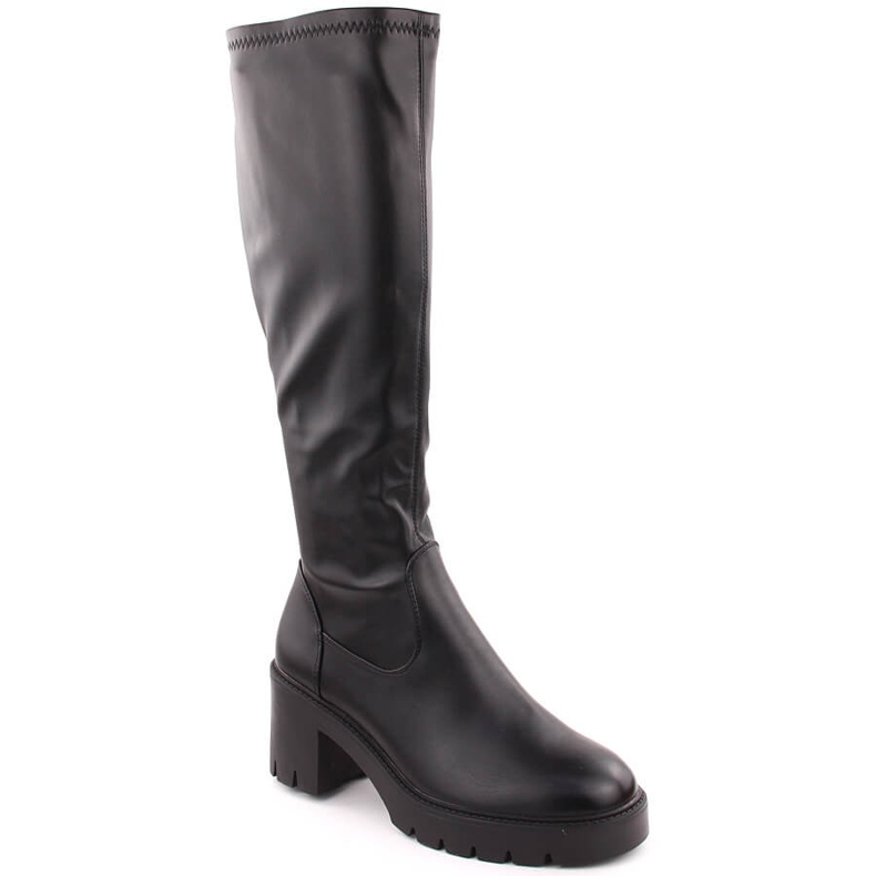 Botas aislantes de tacón y plataforma para mujer, negro Vinceza 58332