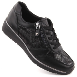 Deportivas Filippo DP6633 negras con cremallera. negro