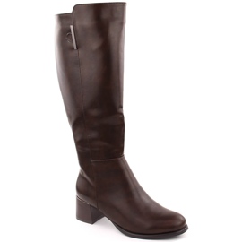 Botas de mujer de tacón con aislamiento marrón Jezzi MR2481-3