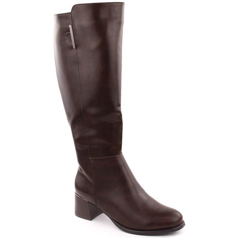 Botas de mujer de tacón con aislamiento marrón Jezzi MR2481-3