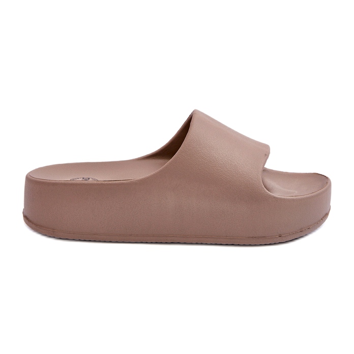 NEWS Chanclas Airaplea con plataforma de espuma de mujer de color marrón beige