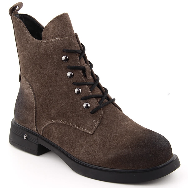 Botas mujer piel caqui D&amp;A S.Barski Premium Collection CR42-158 marrón