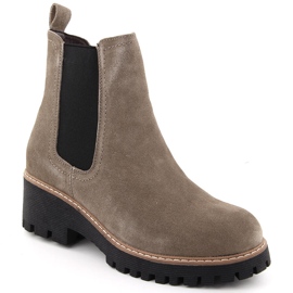 Botines de mujer de piel color topo Filippo DBT4805 beige Botines de mujer de piel color topo Filippo DBT4805 beige