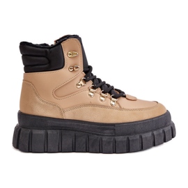 Botas Trapper Aislantes de Mujer con Plataforma Marrón Jelenia